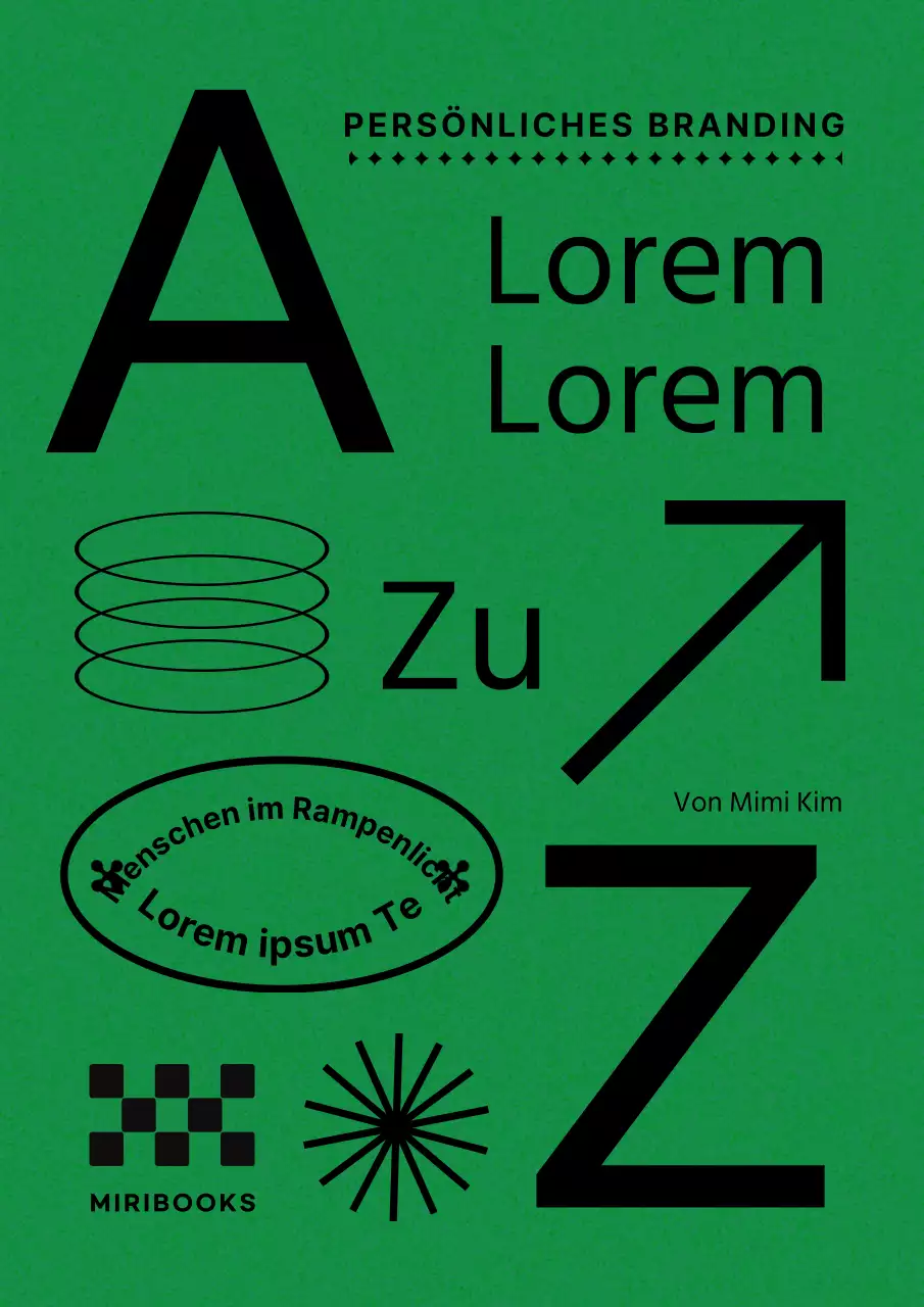 Grünes, geometrisches grafisches Branding