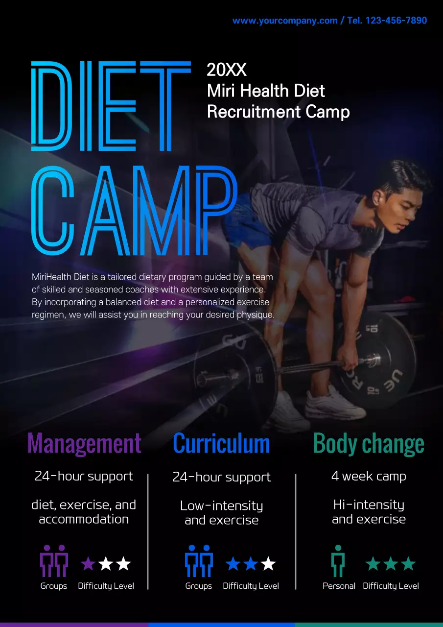 Blue Modern Fitness Promotion Poster