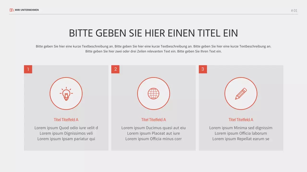 Ein modernes Geschäftsprojekt in Rot und Schwarz