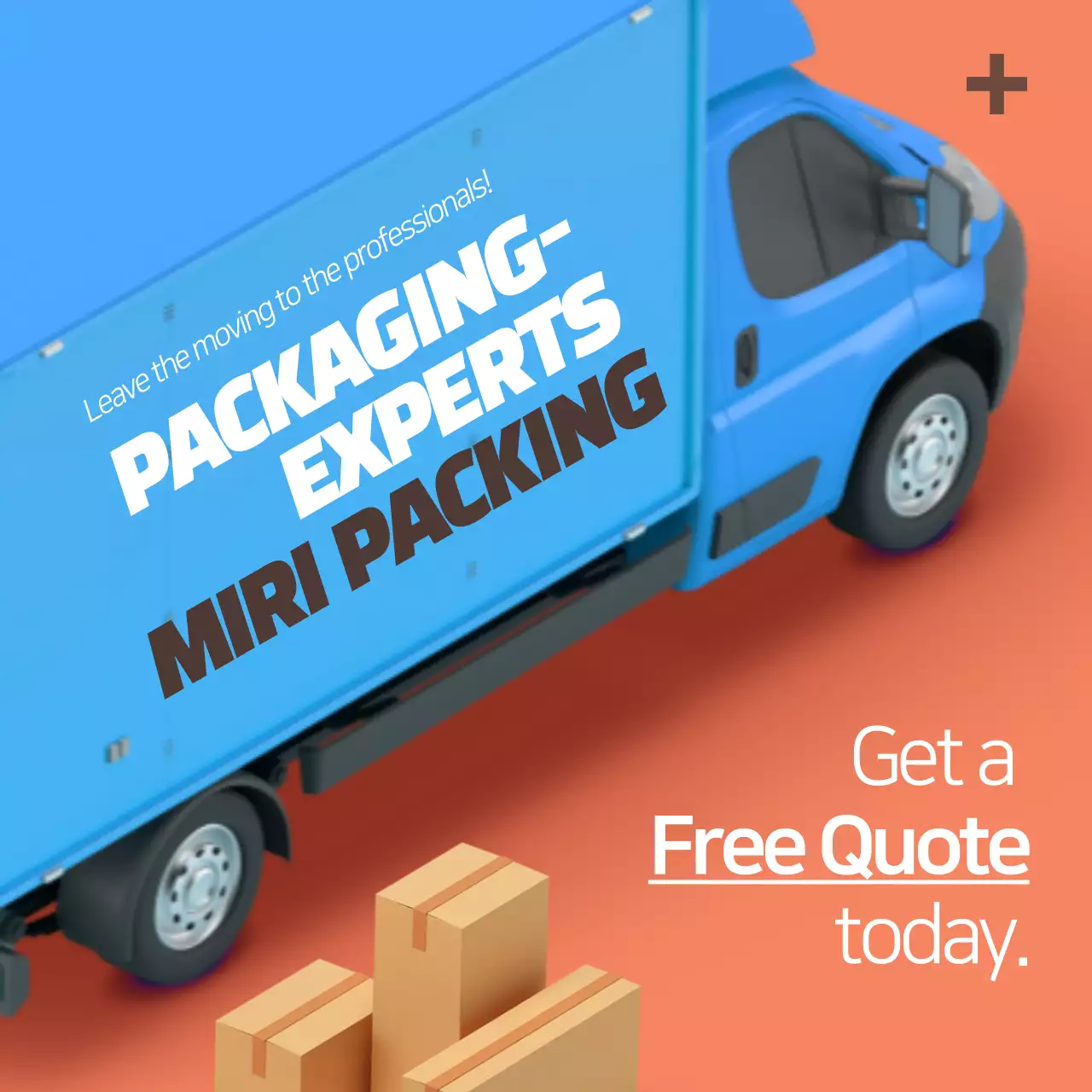 Blue Modern Moving Promotion Instagram Post