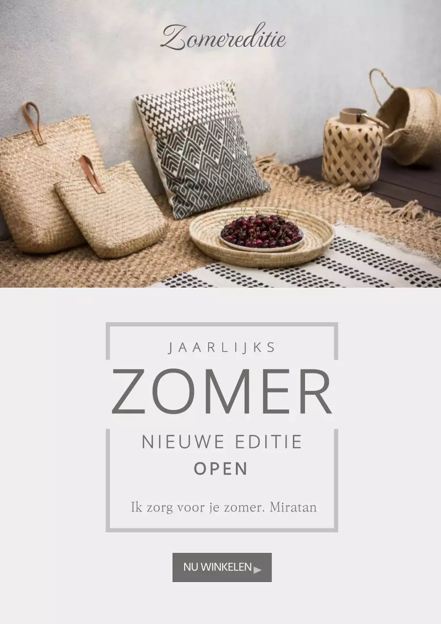 Eenvoudige zomer interieur rekwisieten in grijs Event promotionele webposter