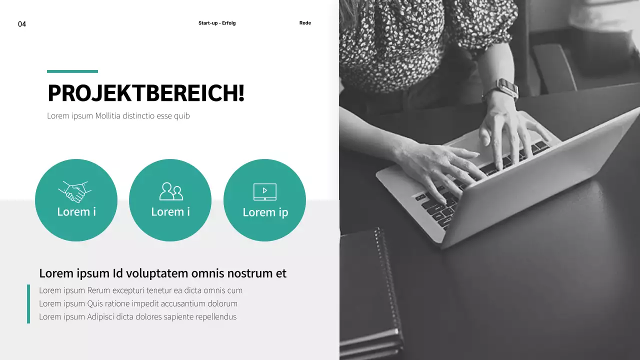 Einfacher, mintfarbener Vorschlag für ein Marketingunternehmen