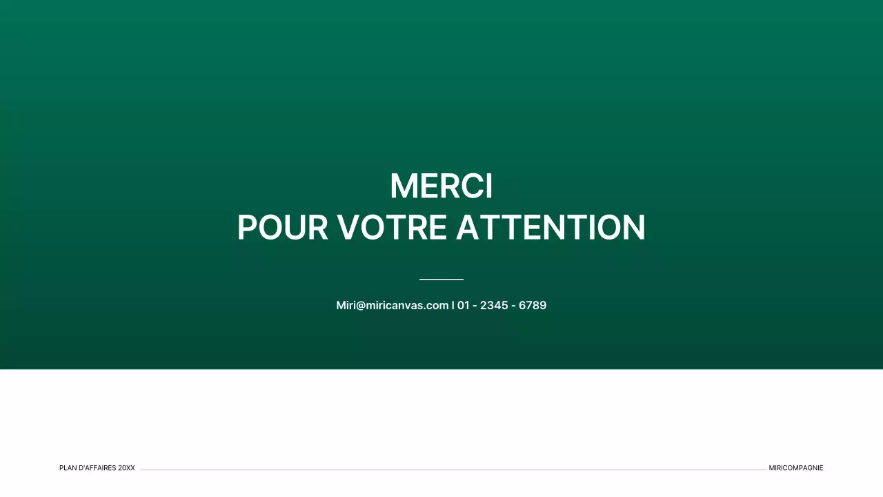 Kit de présentation d'un plan d'affaires avec un concept d'index dégradé en vert