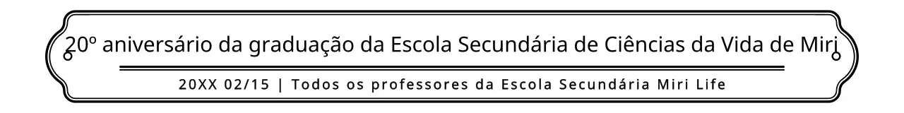 Uma moldura simples e limpa e uma combinação de palavras a preto e branco Estilo de aniversário de formatura do ensino secundário