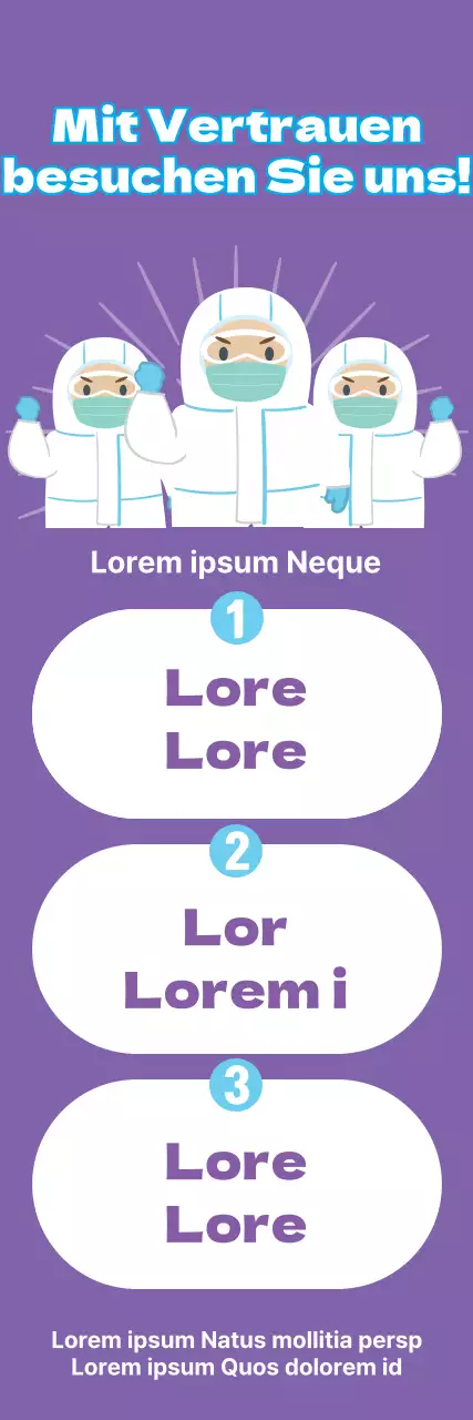 Lila Corona sicherer Besuch