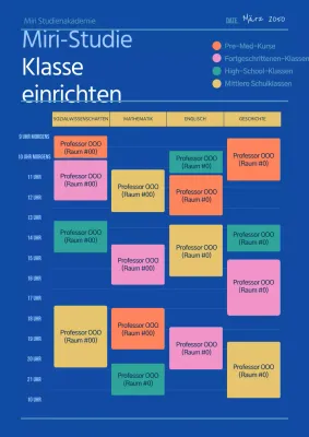 Stundenplan der blauen Paukschule