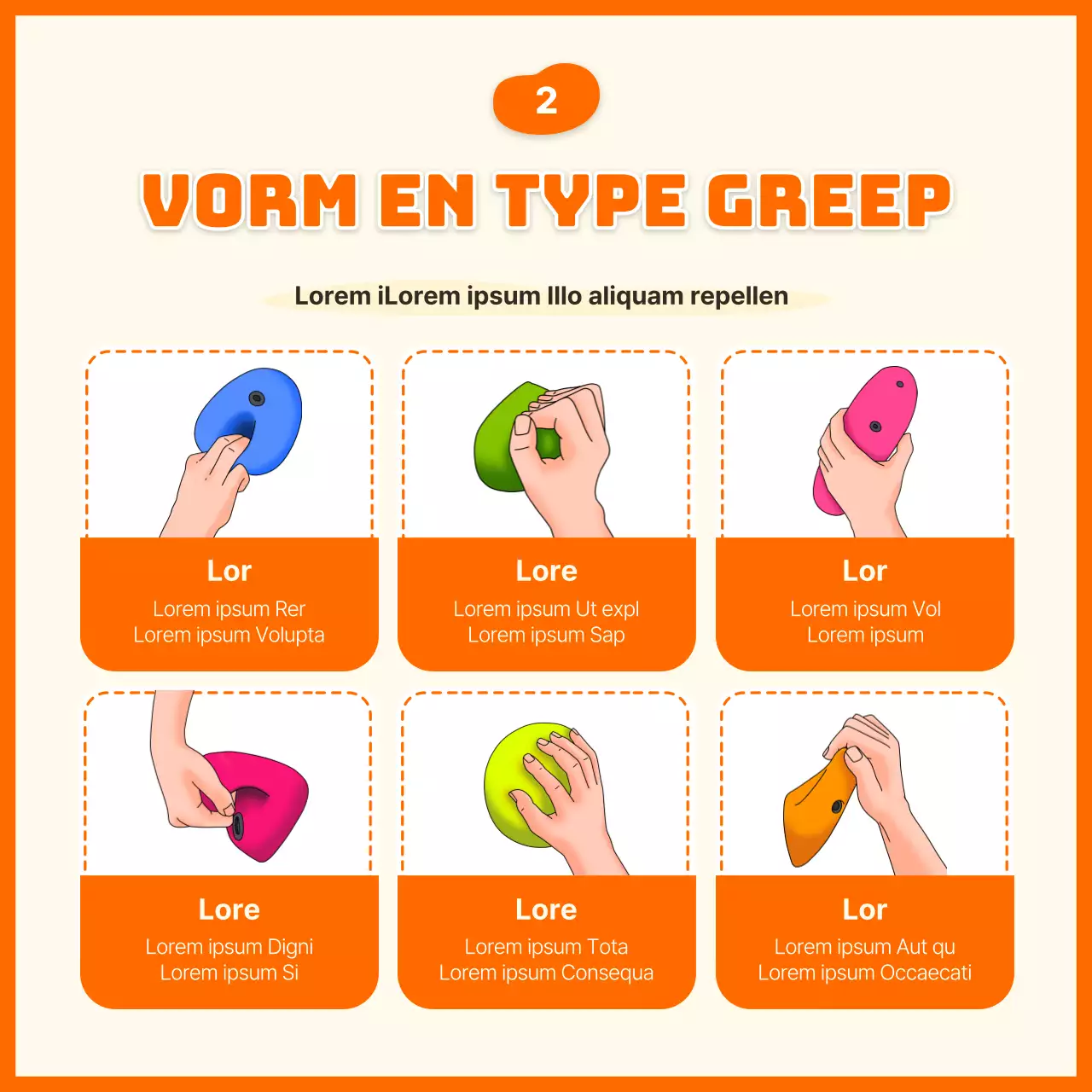 Orange Illustrated Concept Sportklimmen Informatie en werving