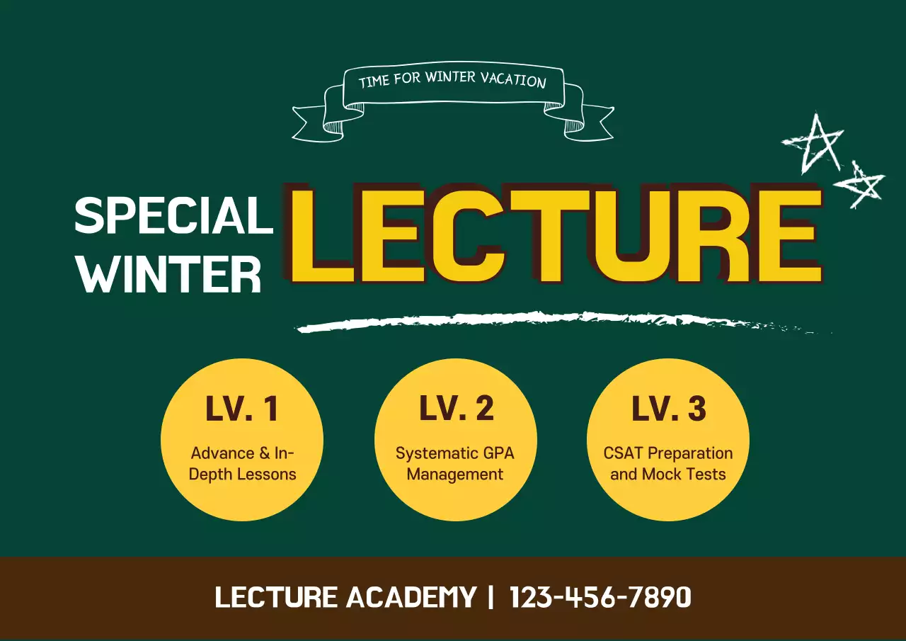 Green Modern Lecture Announcement Poster