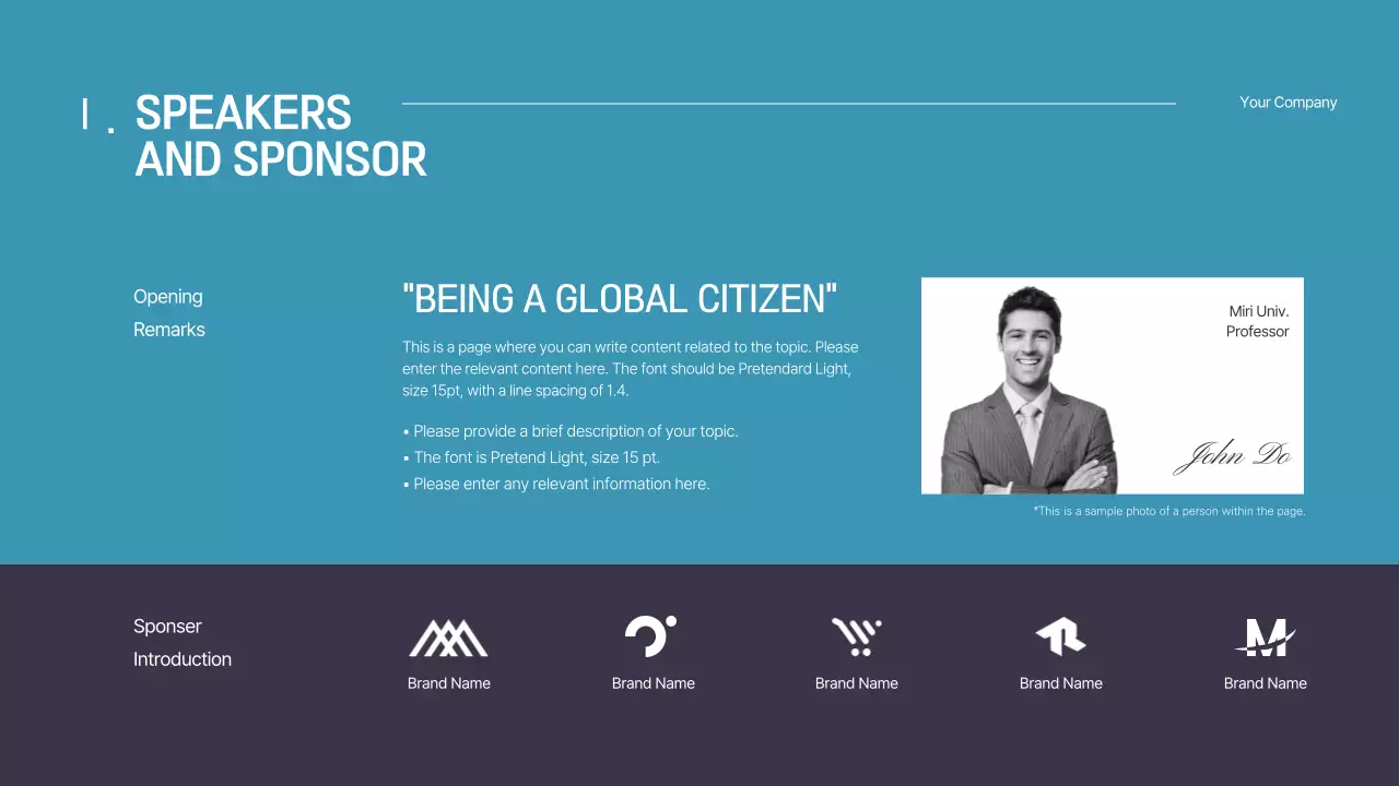 Presentasi Panduan Konferensi Blue Modern