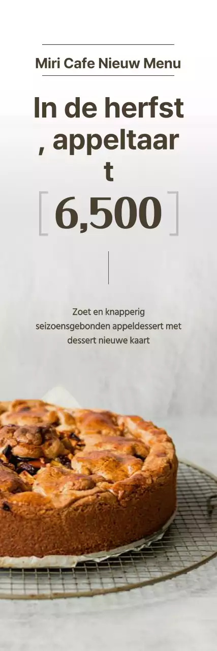 Een gids voor het nieuwe herfstmenu van het café in wit en bruin