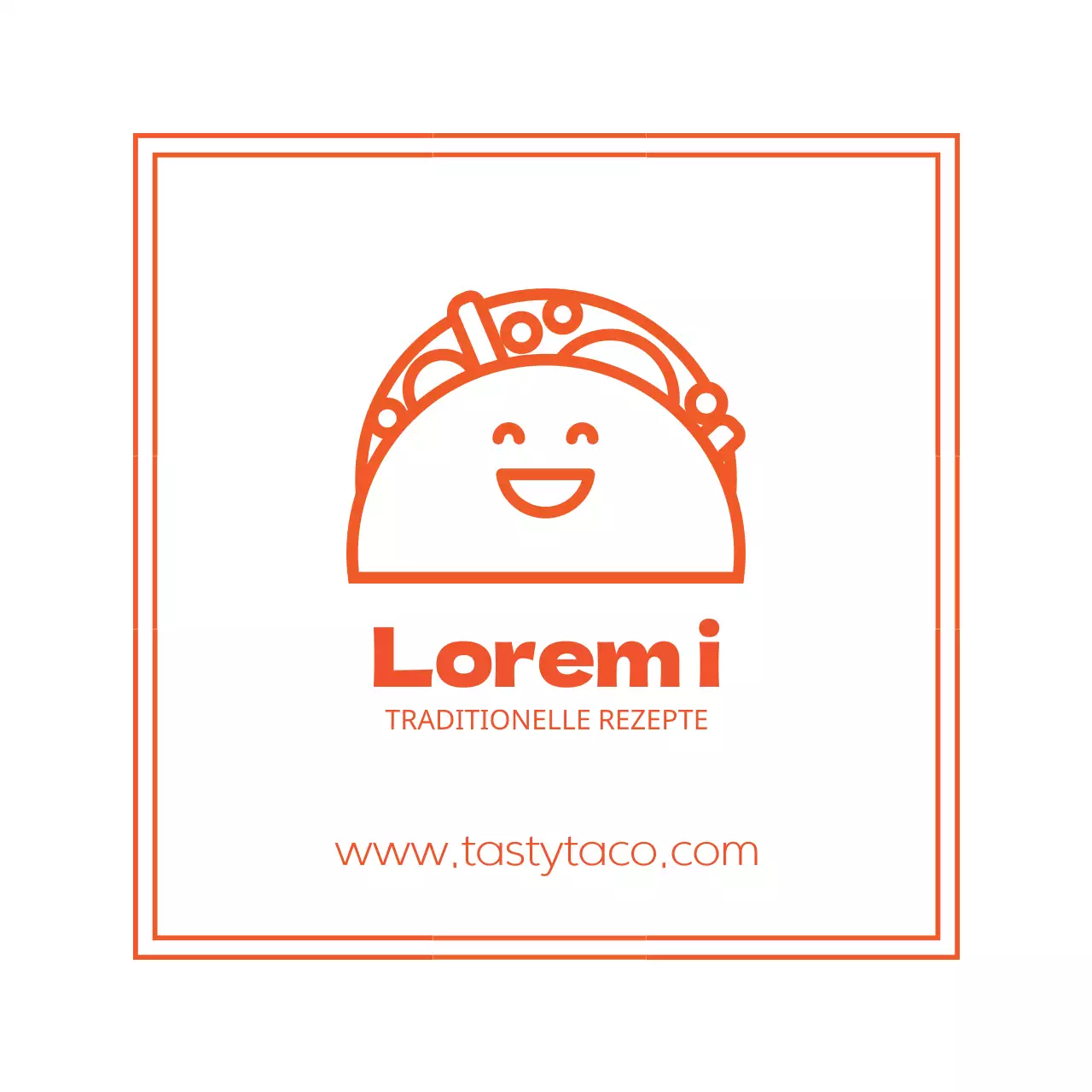 Orange Illustration niedlich einfaches Restaurant Tacos