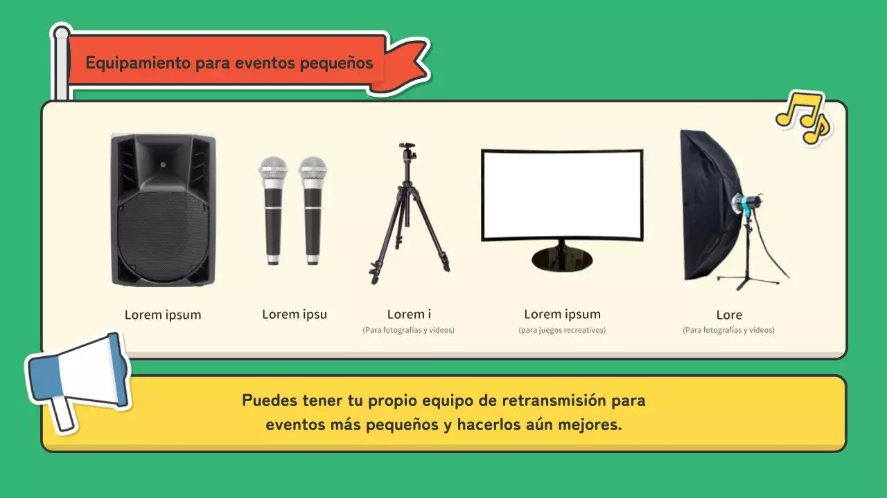 Un portafolio para artistas de la industria del espectáculo con un simpático concepto de pegatinas rojas y verdes