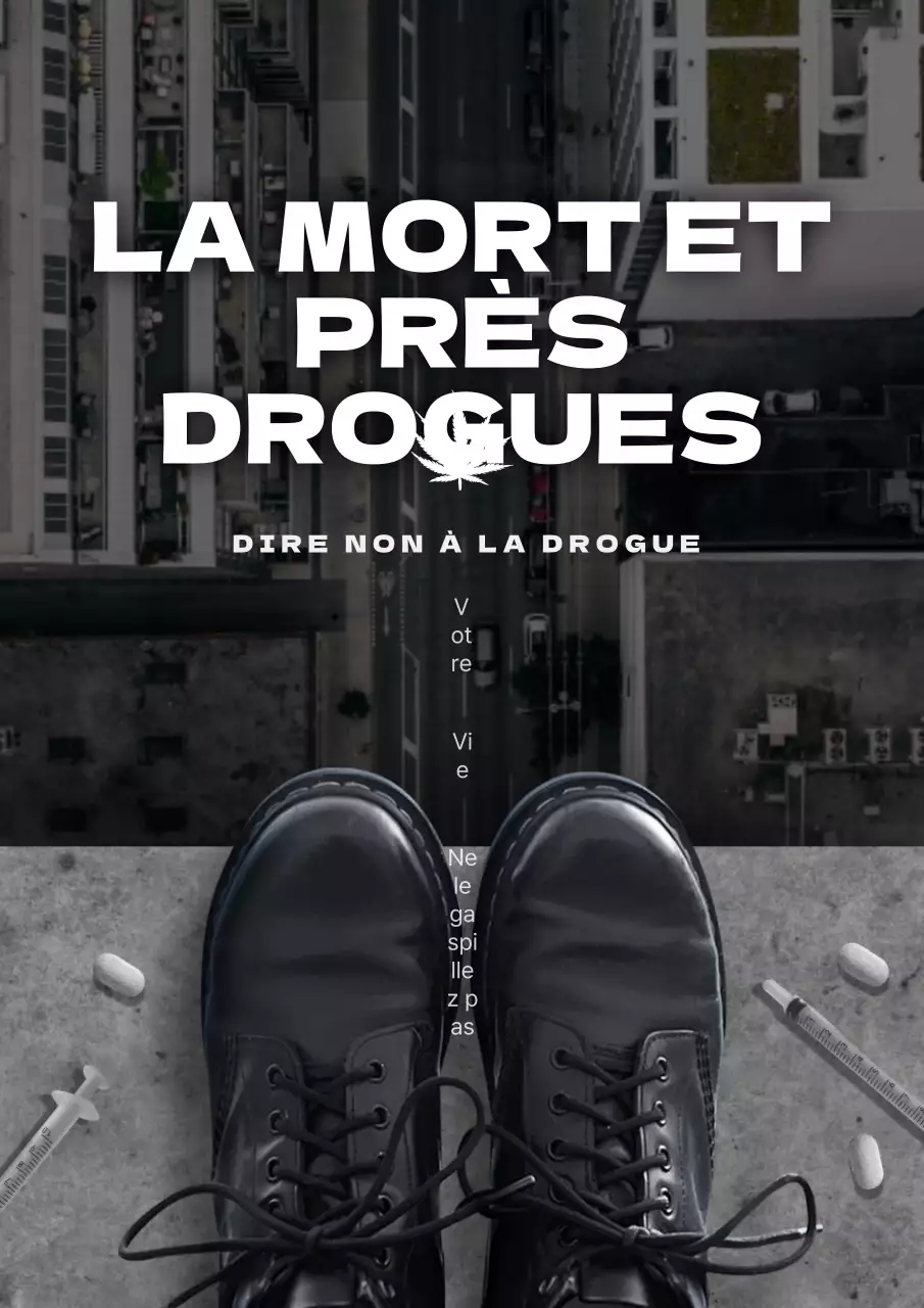 Une simple campagne antidrogue en noir et blanc