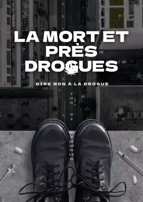 Une simple campagne antidrogue en noir et blanc