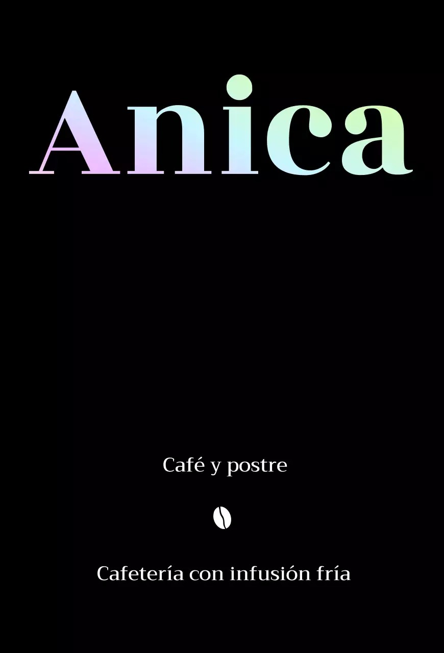 Sencilla cafetería moderna en negro y degradados