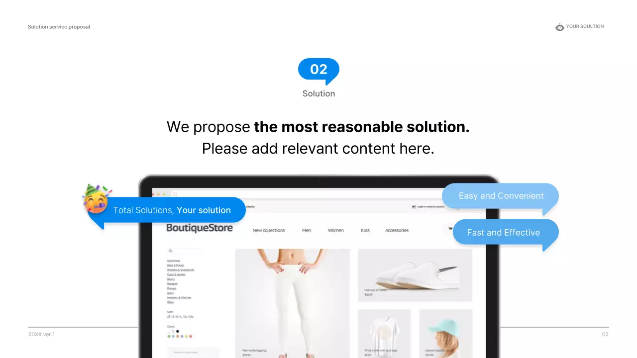 Apresentação da proposta de serviço Blue Modern