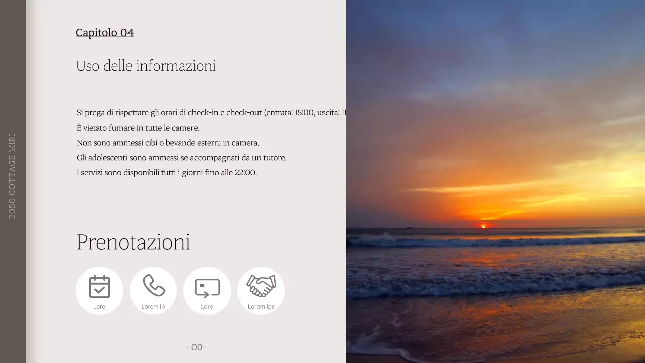 Vi presentiamo la Pensione Miridi nelle tranquille tonalità del grigio-beige.