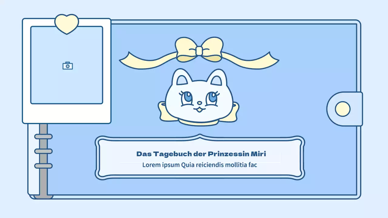 Niedliches Tagebuch-Konzept-Präsentationskit in Hellblau und Grün