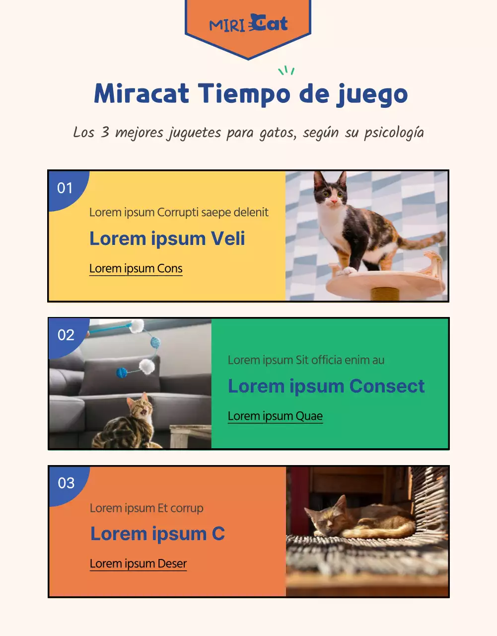 Un todo en uno en artículos para gatos de color verde y azul marino