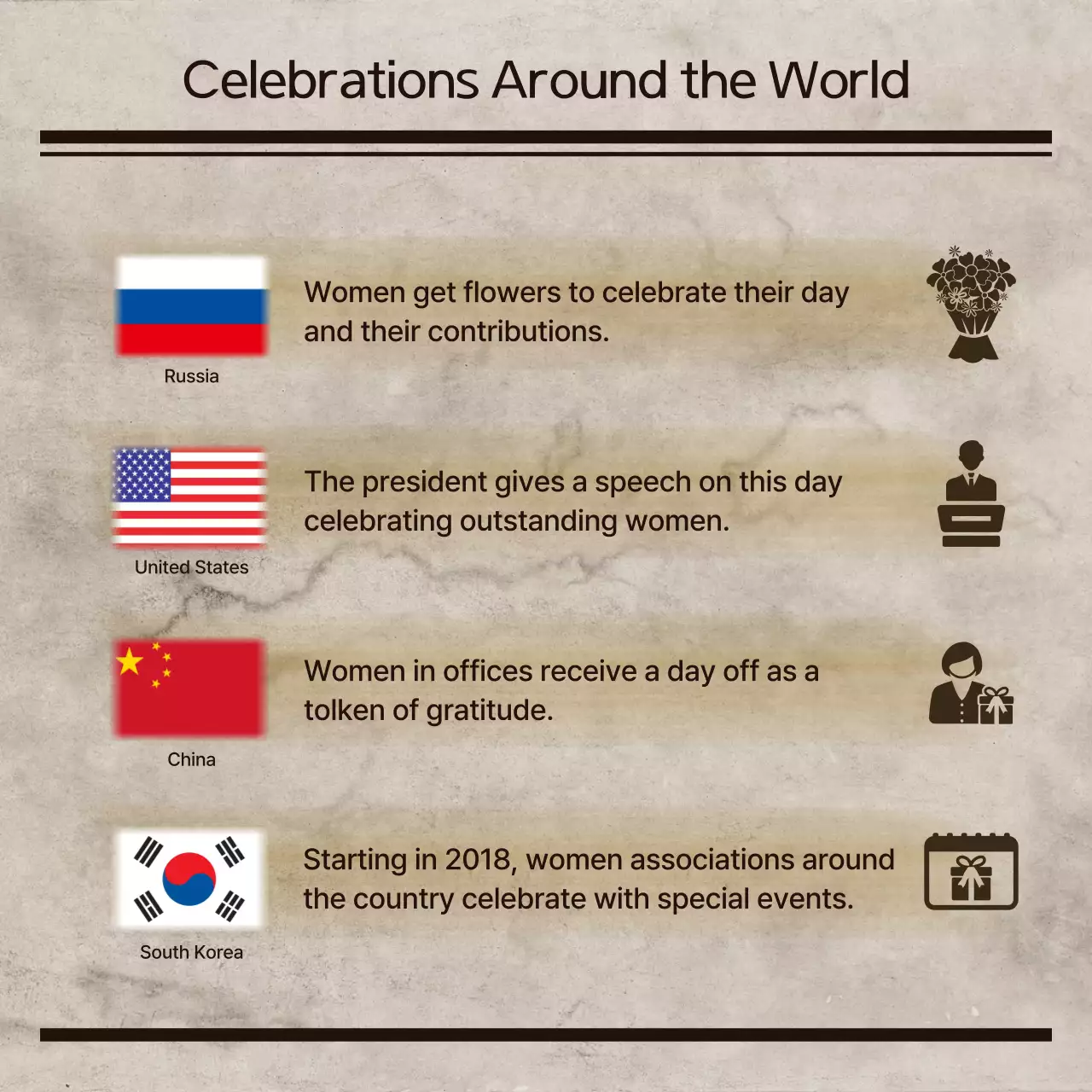 Beige Vintage Women's History Announcement Instagram Carousel