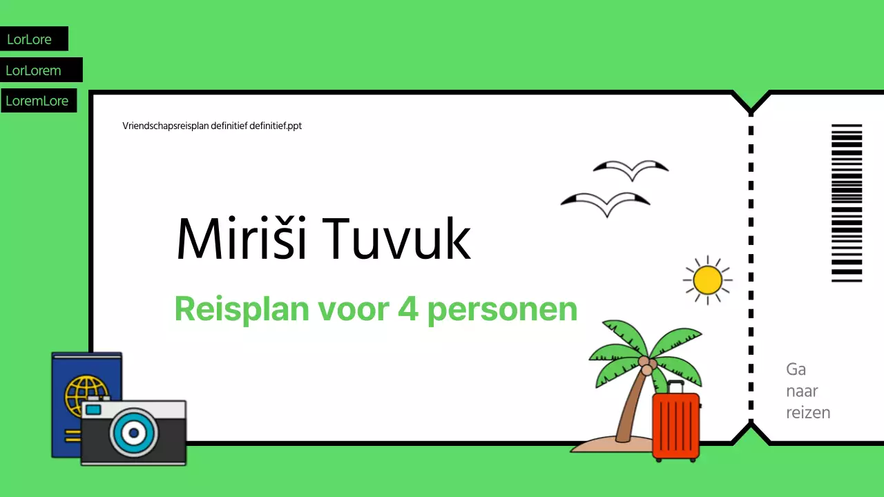 Groen en blauw reisthema