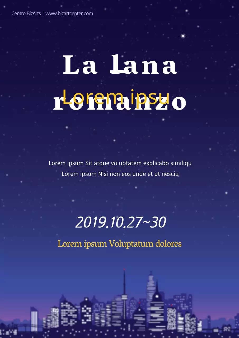 Promuovere un concetto emozionale con una scena notturna di una città blu