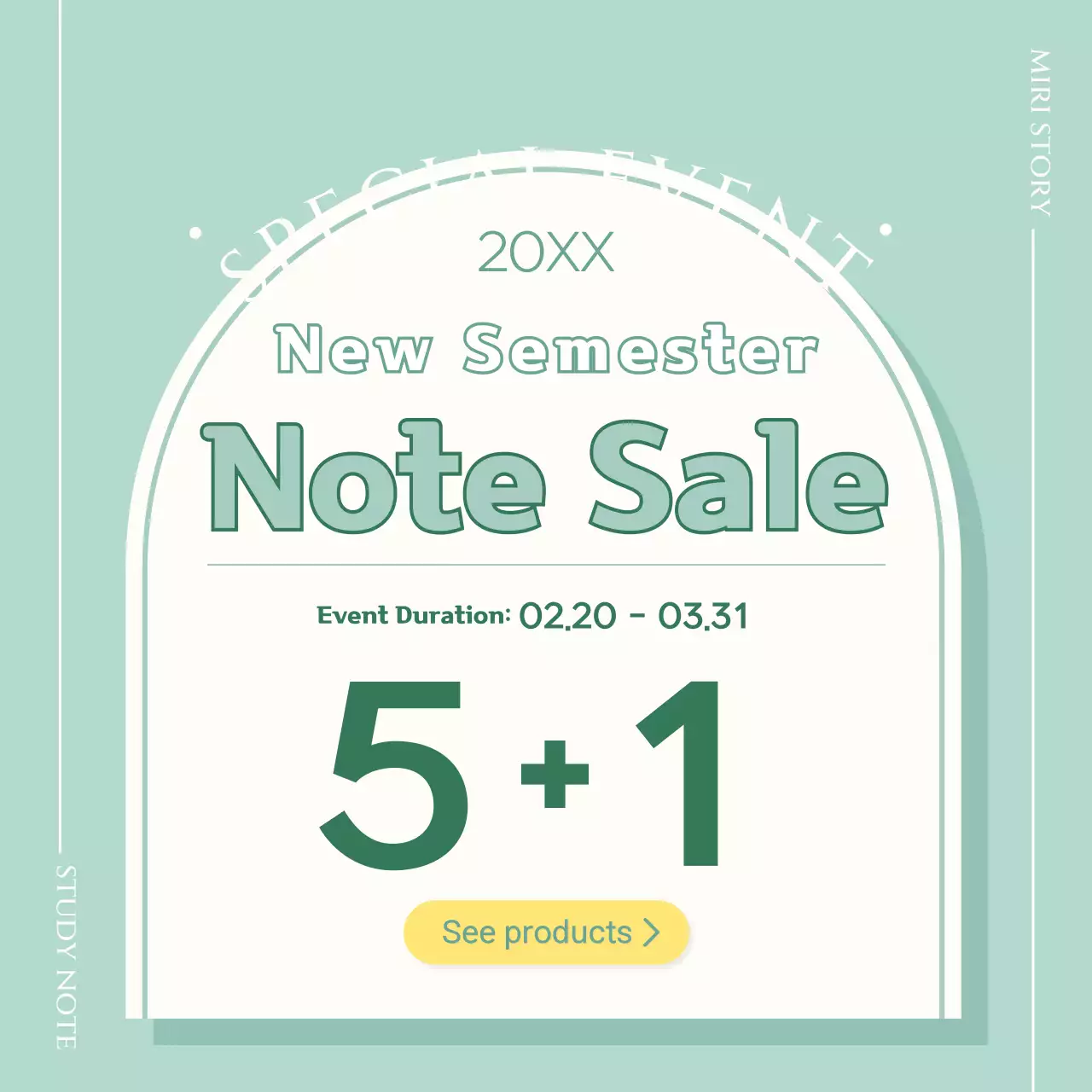 Mint Modern Sale Promotion Social Media Post