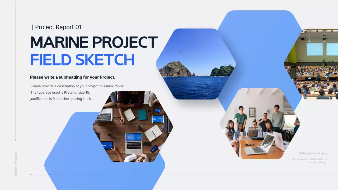 Presentasi Laut Modern Biru