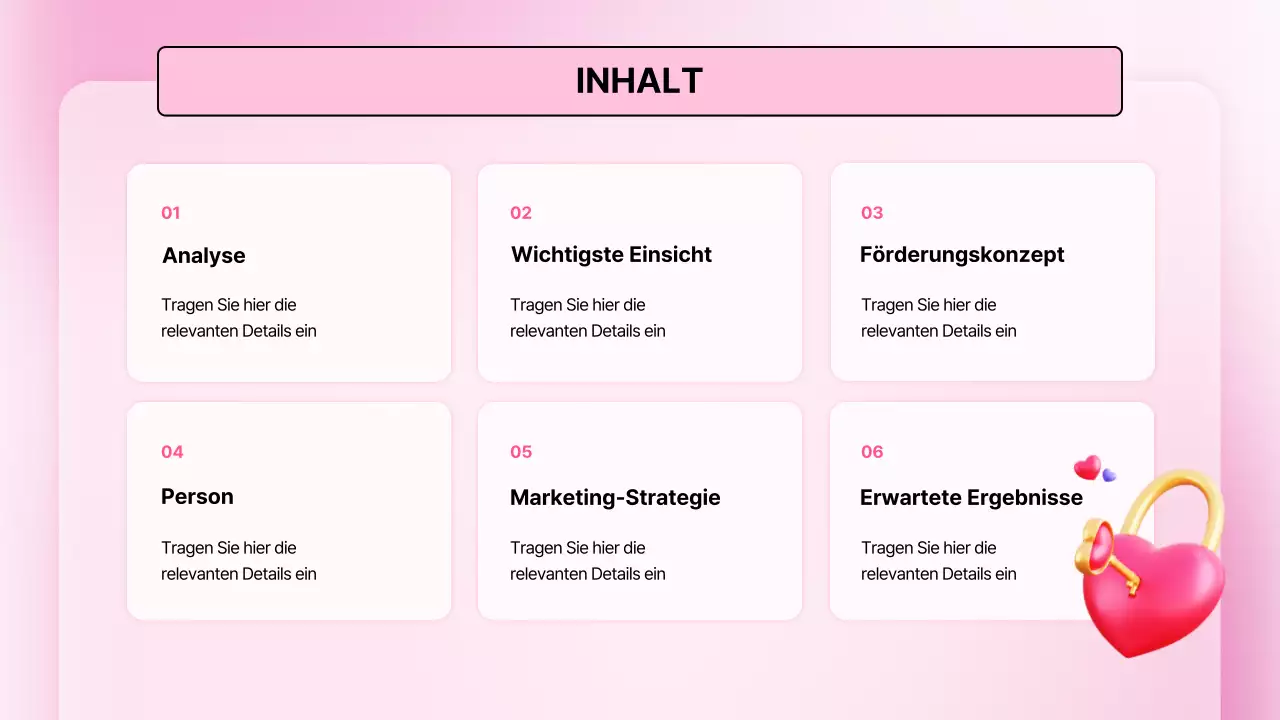 Rosa 3D-Illustration niedlichen Valentinstag Plan