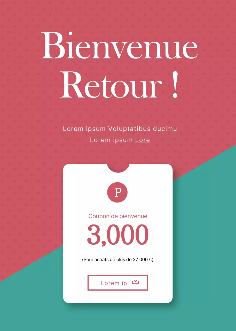 COUPON DE BIENVENUE