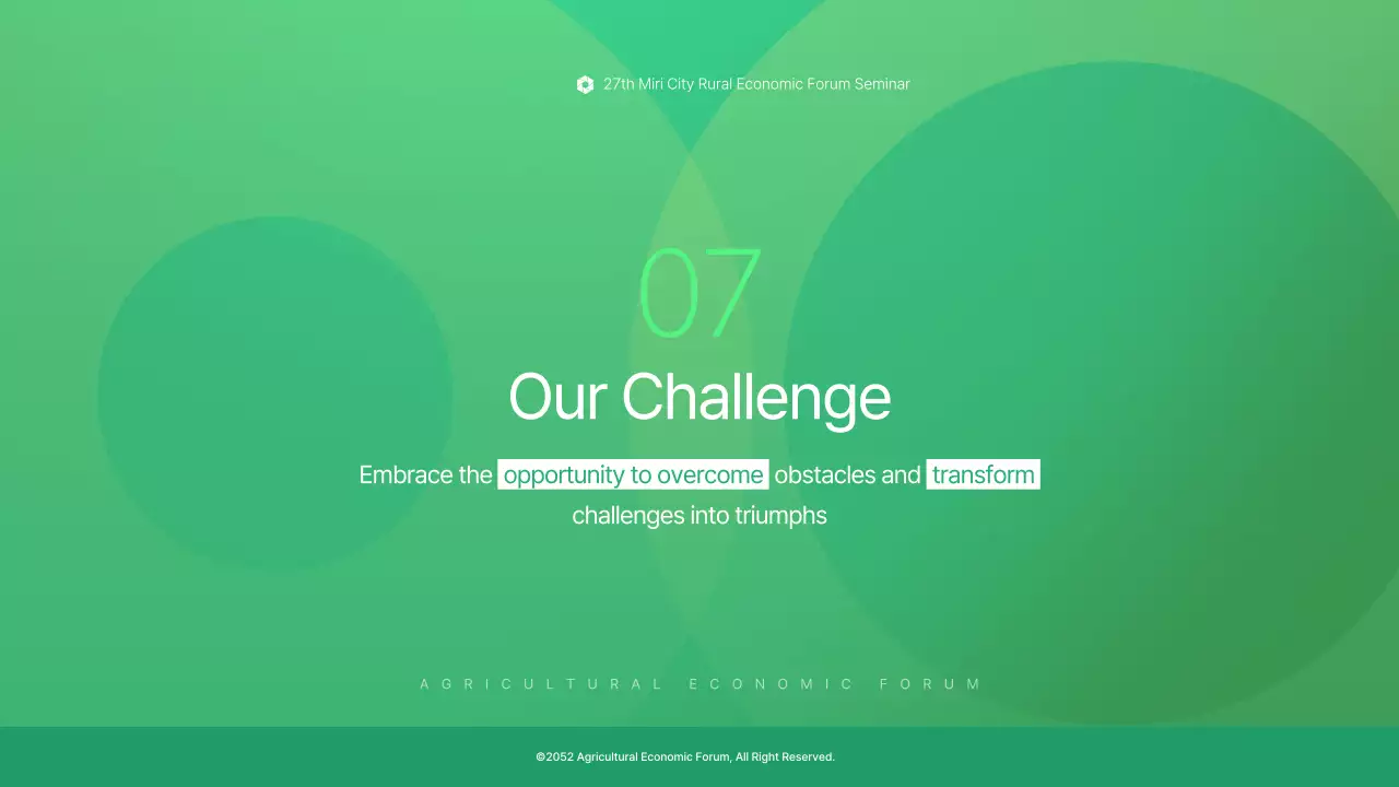 Green Modern Agriculture Event Presentation