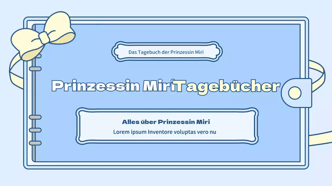 Niedliches Tagebuch-Konzept-Präsentationskit in Hellblau und Grün