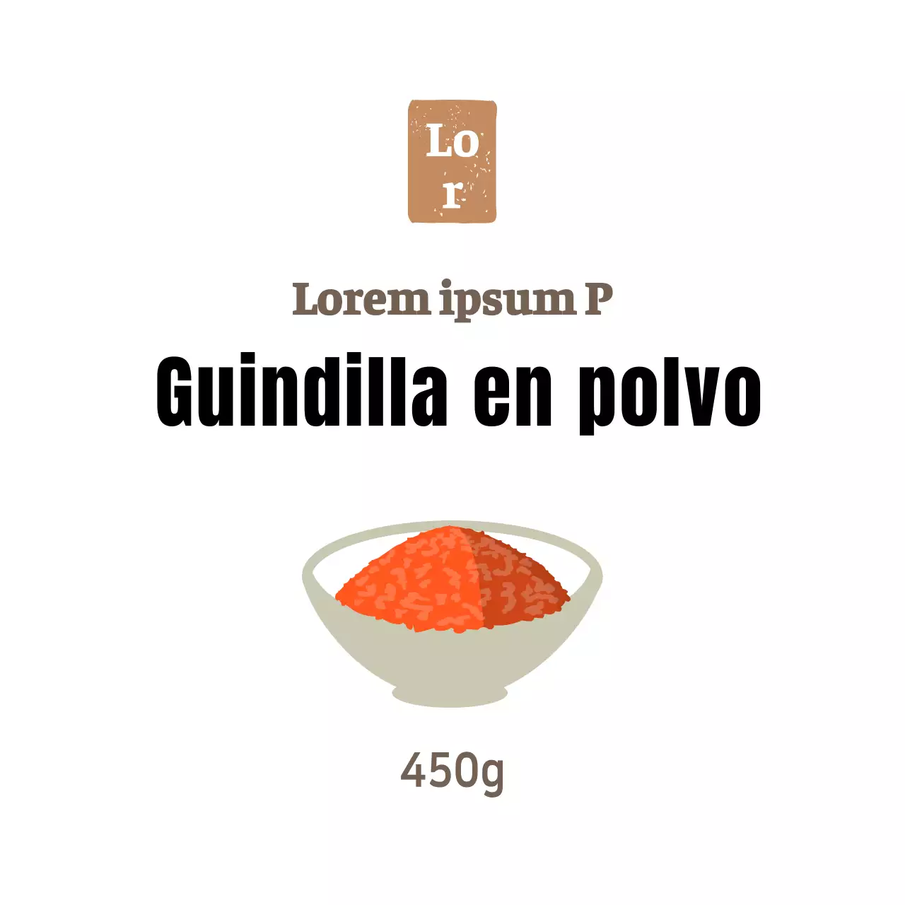 Blanco simple delicatessen guarnición chile pegatina