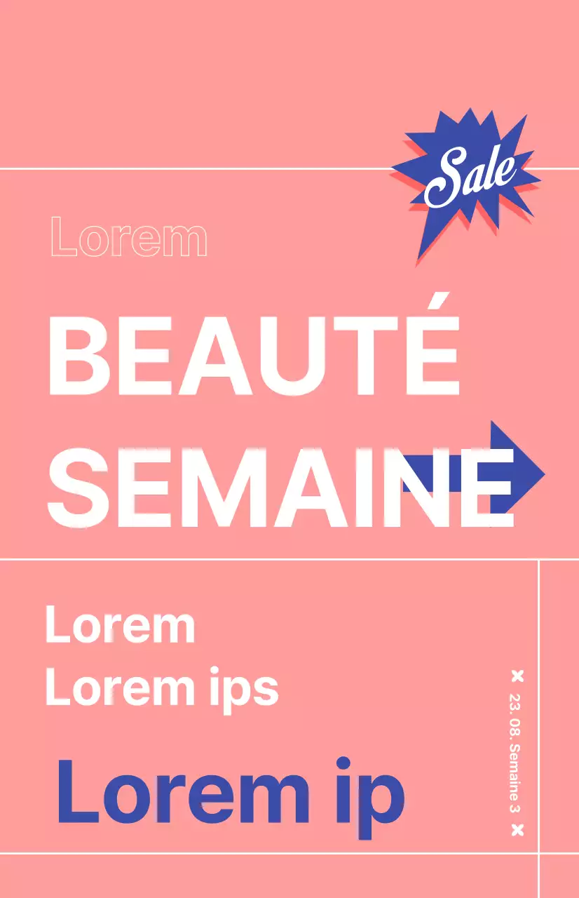 Drapeau de promotion des cosmétiques sur fond rose