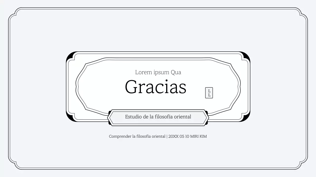 Kit de presentación sencillo de estilo oriental