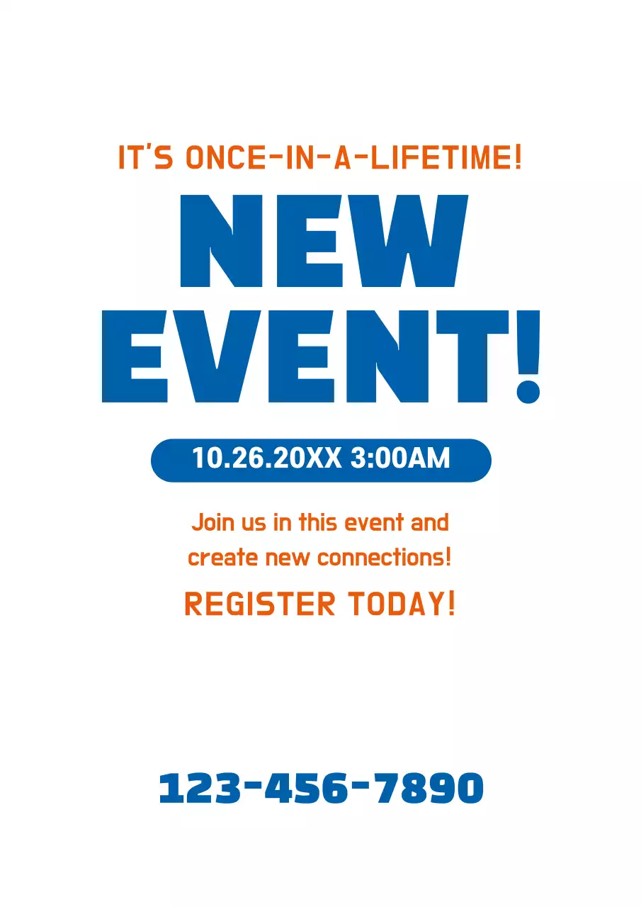 Blue Modern Event Announcement Poster