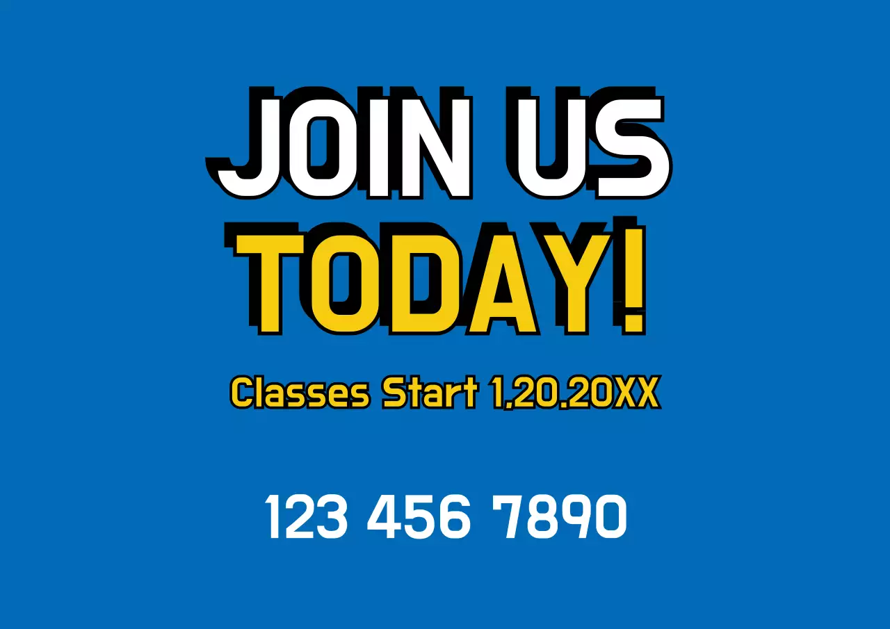 Poster Promosi Kelas Berani Biru