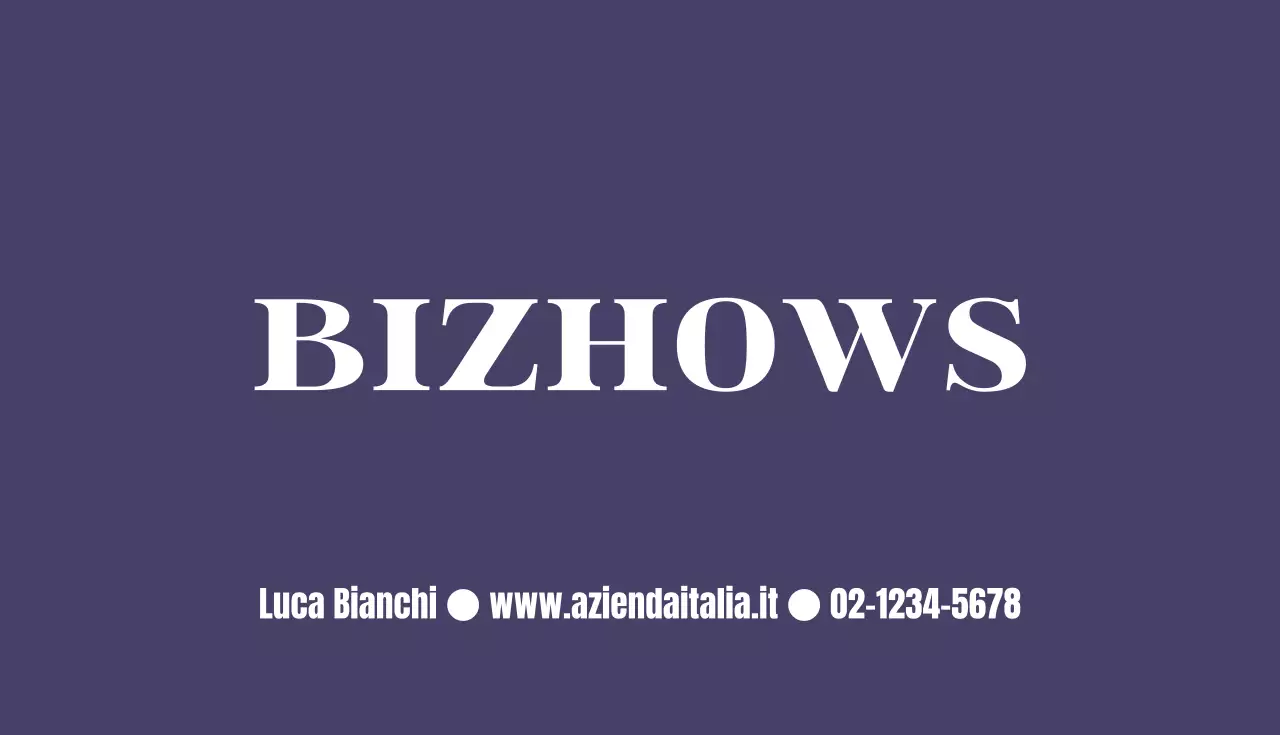 Biglietti da visita con logo semplice