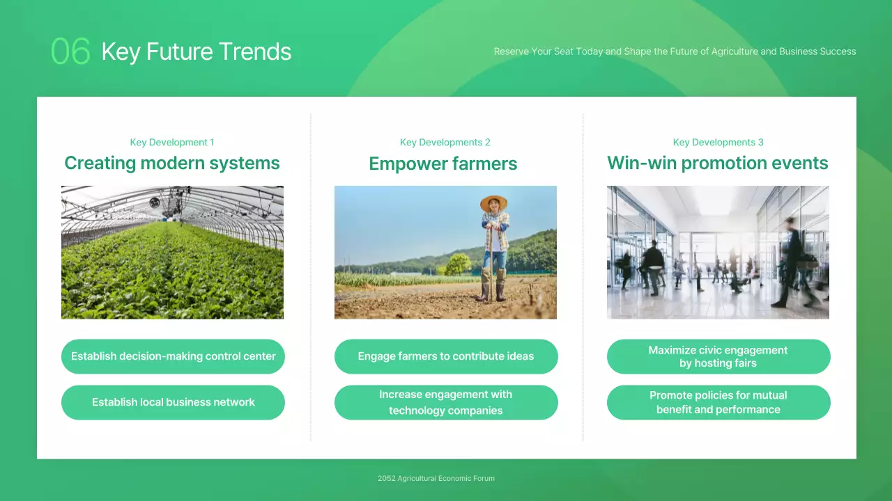 Green Modern Agriculture Event Presentation