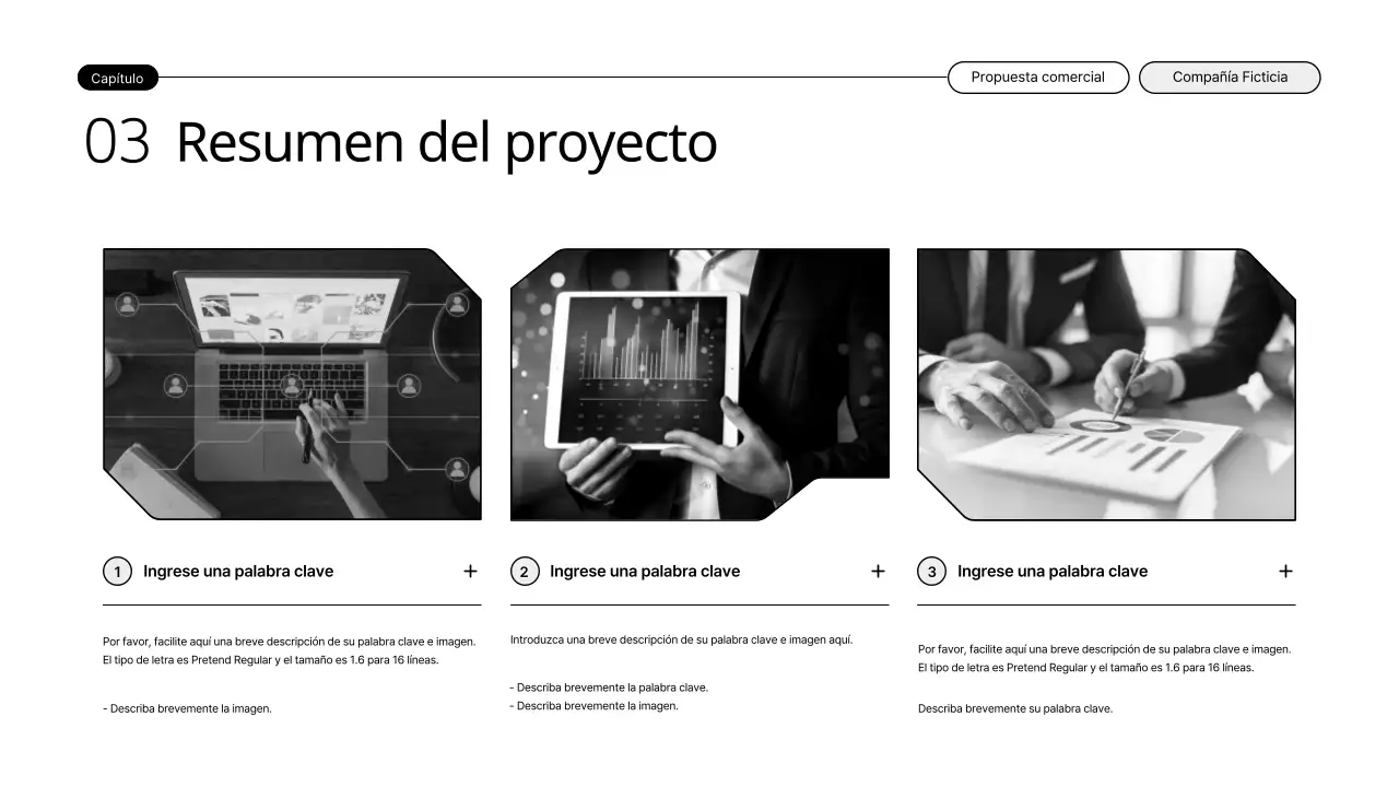 Una propuesta sencilla y escalable con ilustraciones en blanco y negro