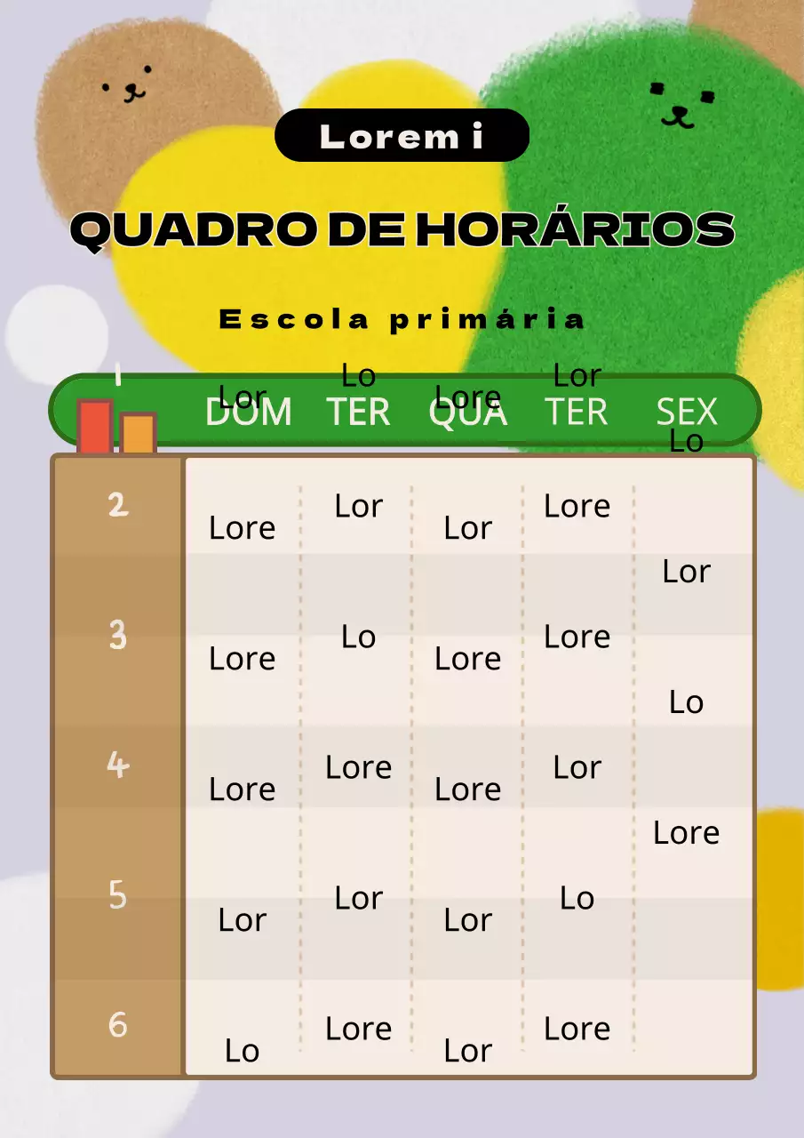 Horário de ilustração de personagens suaves