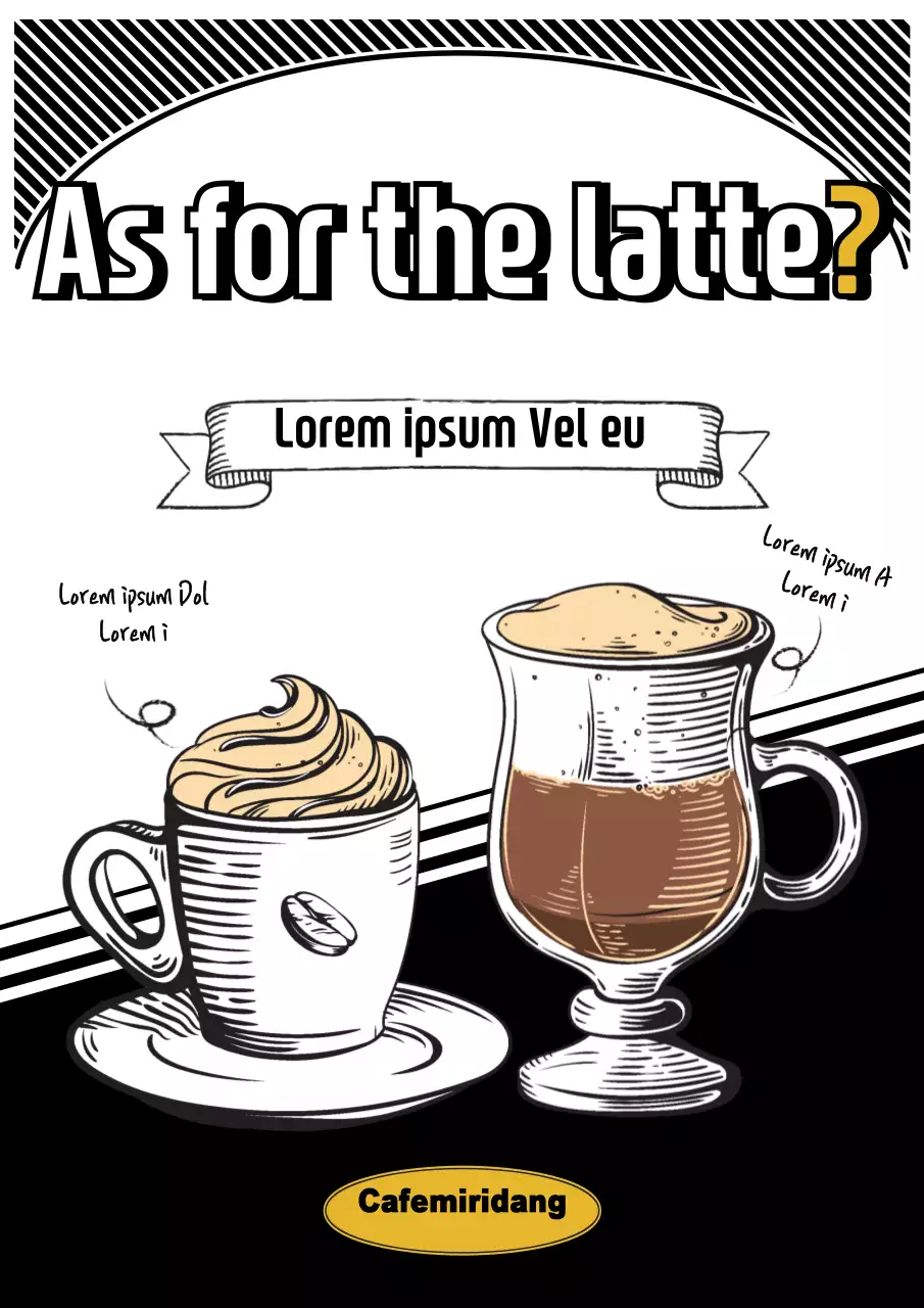 Black Retro Coffee Promotion Poster