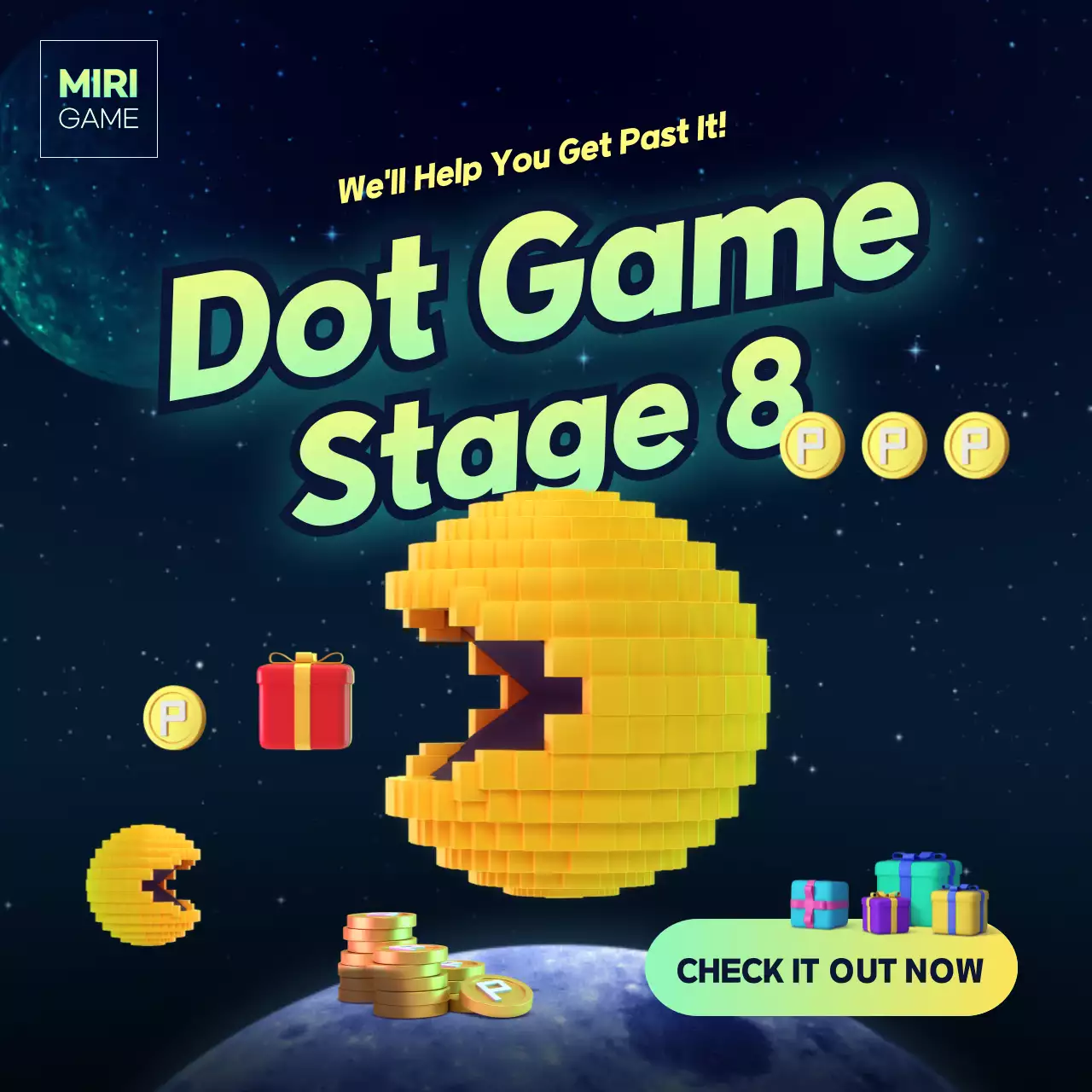 Yellow Retro Game Promotion Social Media Post