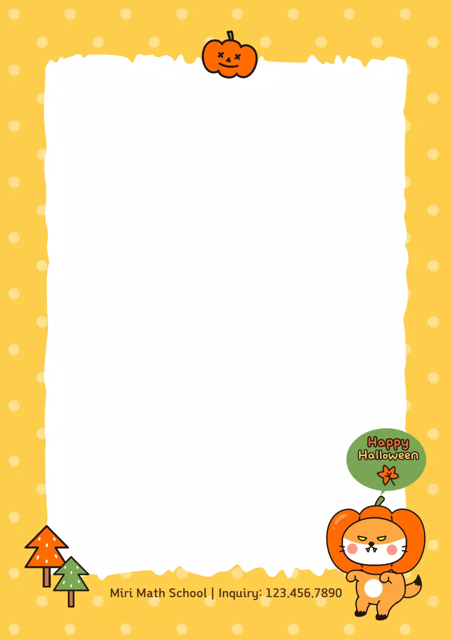 Math School Halloween Event Notepad
