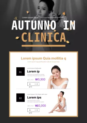 Evento autunnale Skincare con modello femminile nero e oro foto