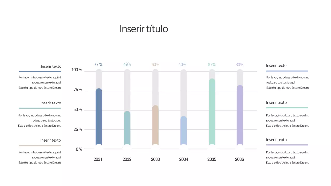 Um gráfico concetual simples em cores pastel