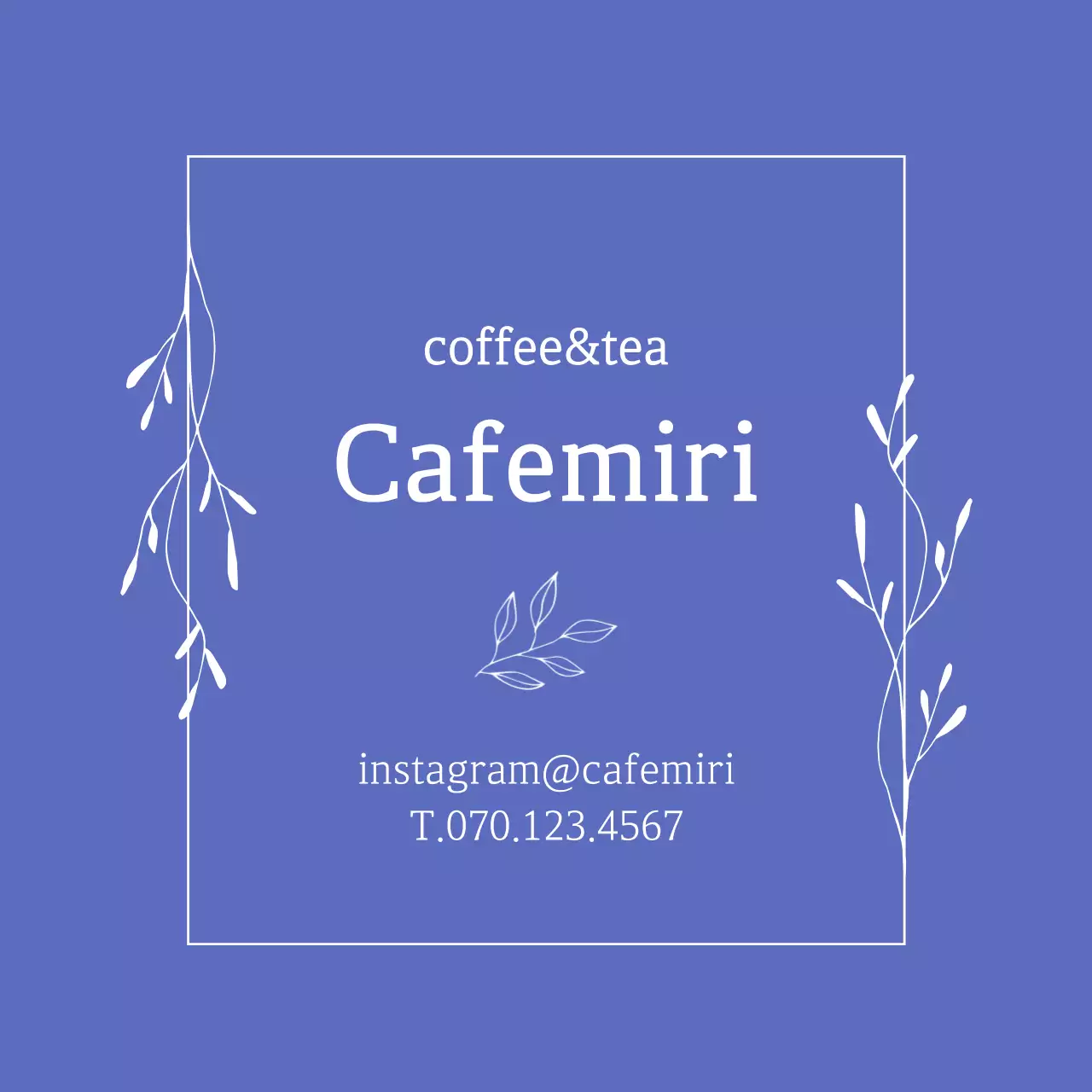 Blue Minimal Cafe Promotion Logo
