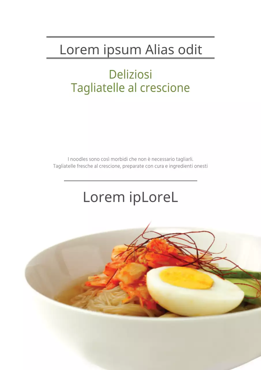 Pubblicizzare il menu del grano freddo estivo