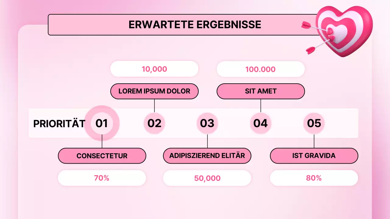 Rosa 3D-Illustration niedlichen Valentinstag Plan