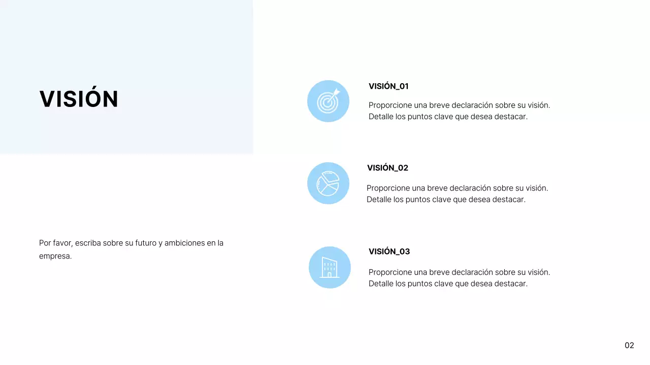 Portafolio sencillo de interiorista en blanco y azul claro